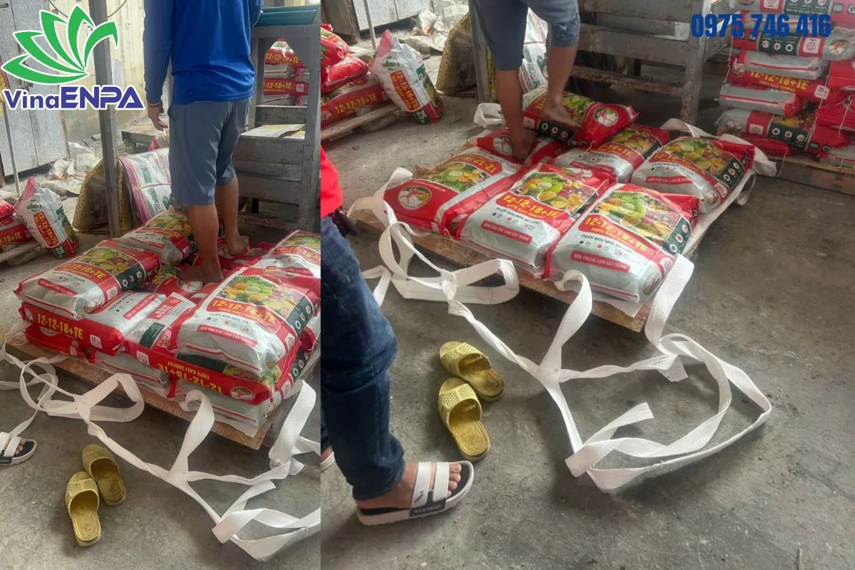 Bao sling sử dụng trong nhà máy thức ăn chăn nuôi